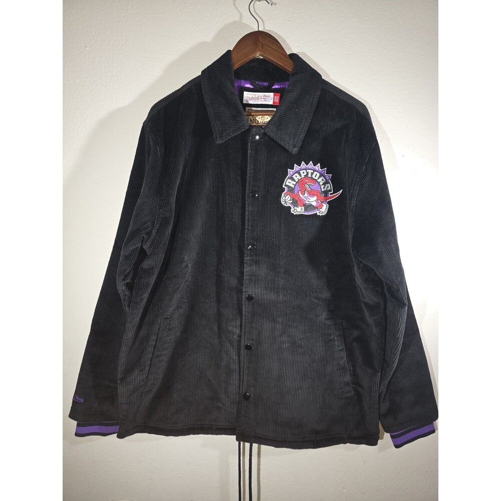 Men’s  Mitchell & Ness NBA Toronto Raptors Corduroy Jacket Black Large NWOT